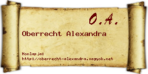 Oberrecht Alexandra névjegykártya